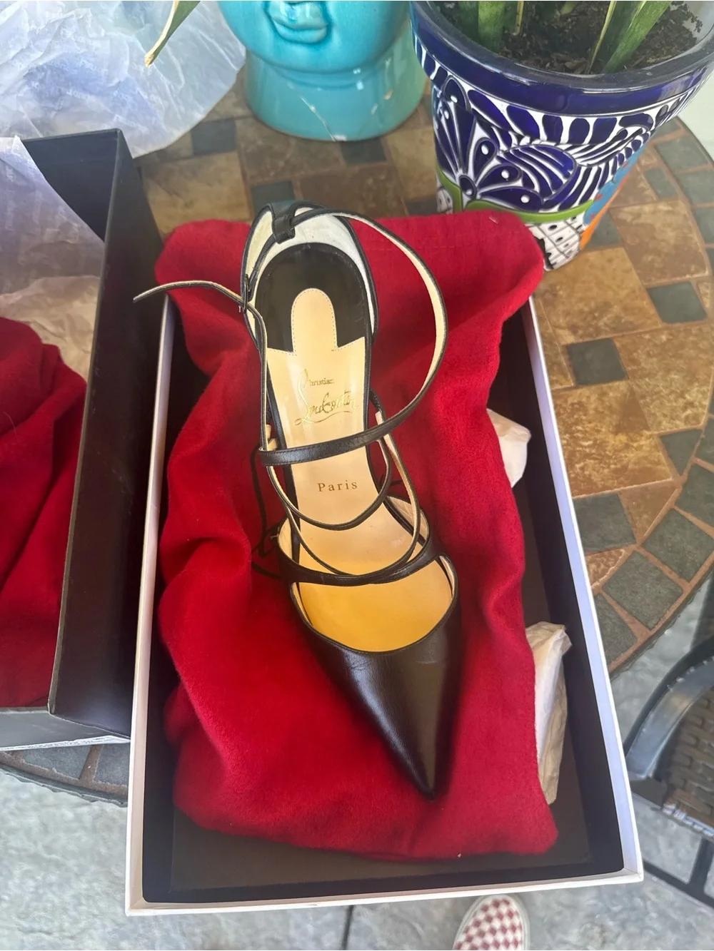 Christian Louboutin Fliketta Black Pointed Toe Heels